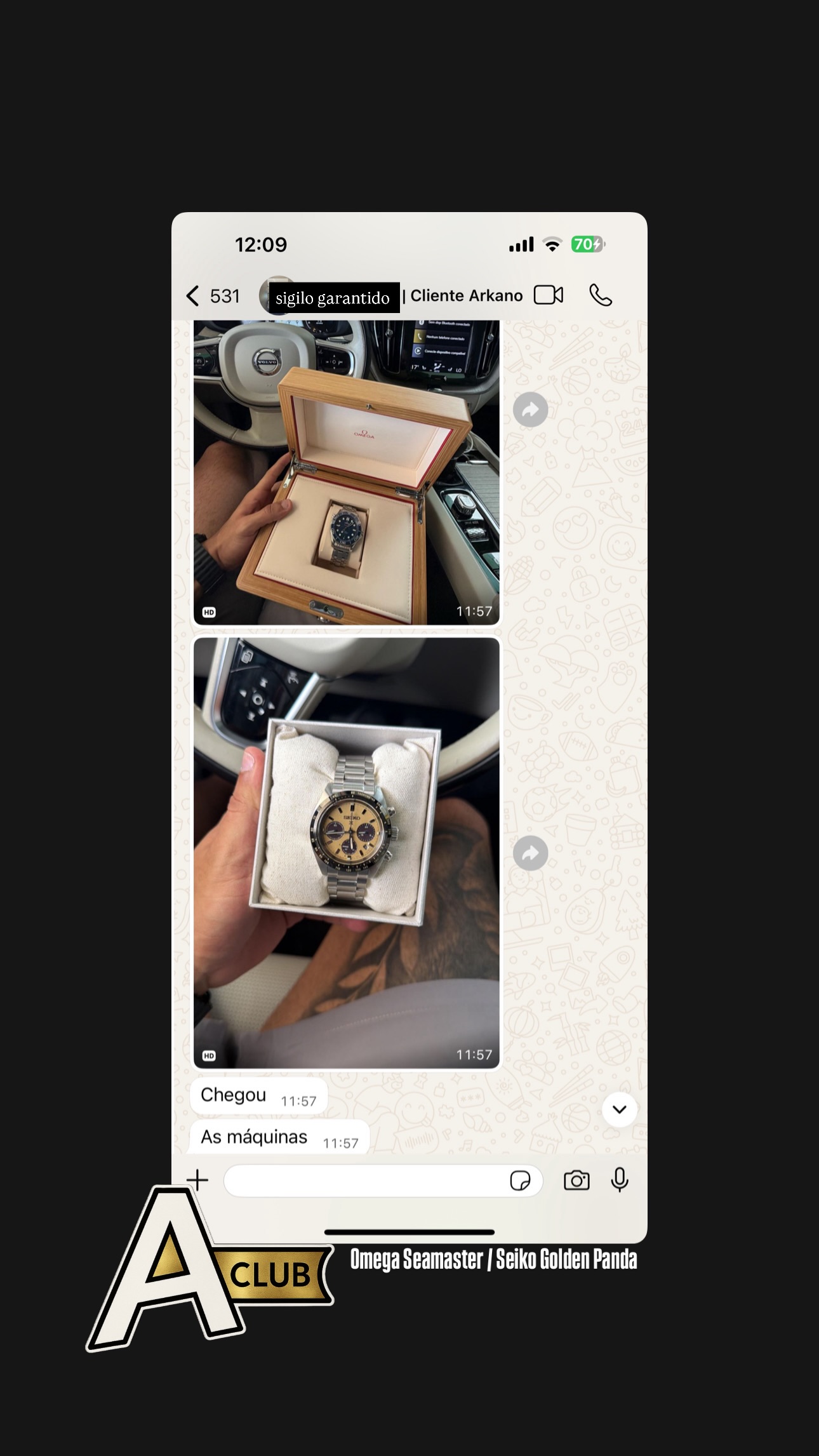 Depoimento de cliente do Arkano Club